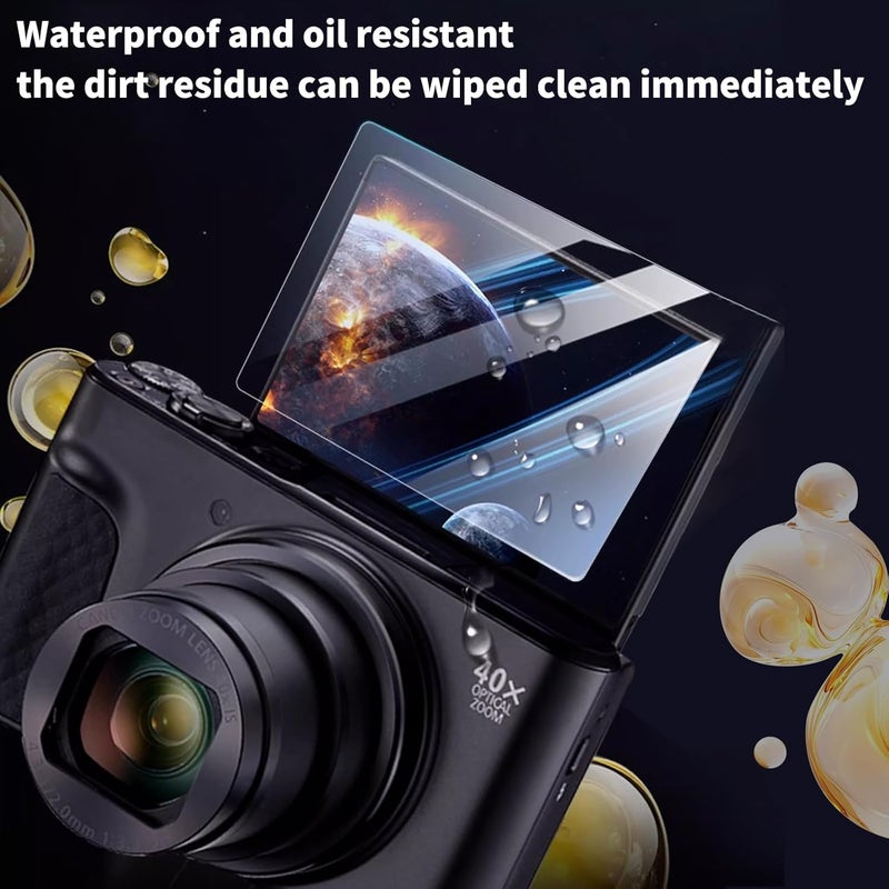 kinokoo Screen Protector for Canon SX740 HS SX730 HS Camera, 0.25mm Ultra Thin 9H Hardness Tempered Glass Film for SX740 SX730 HS Compact Camera - Anti-scratch & Anti-Fingerprint（2 Packs - Image 4